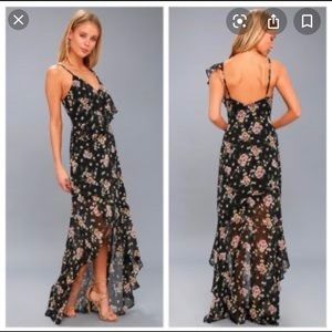 Lulu’s Harmonica Floral Print HighLow dress!